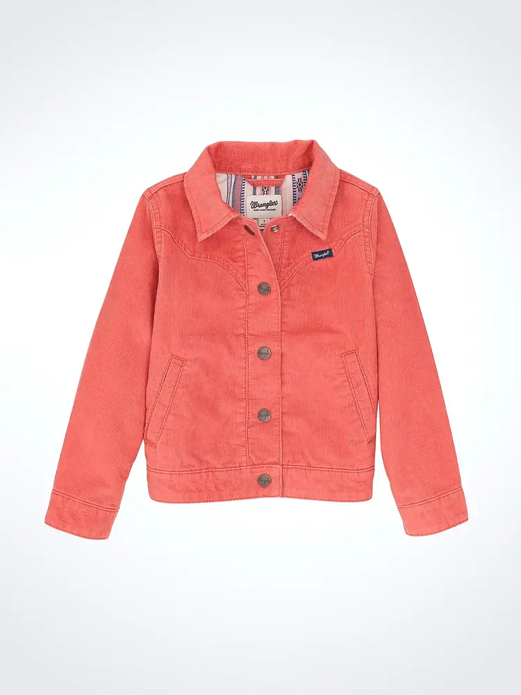 Wrangler Youth Flannel Lined Corduroy Jacket Coral