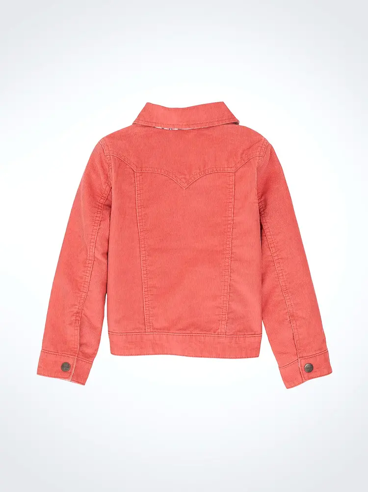 Wrangler Youth Flannel Lined Corduroy Jacket Coral