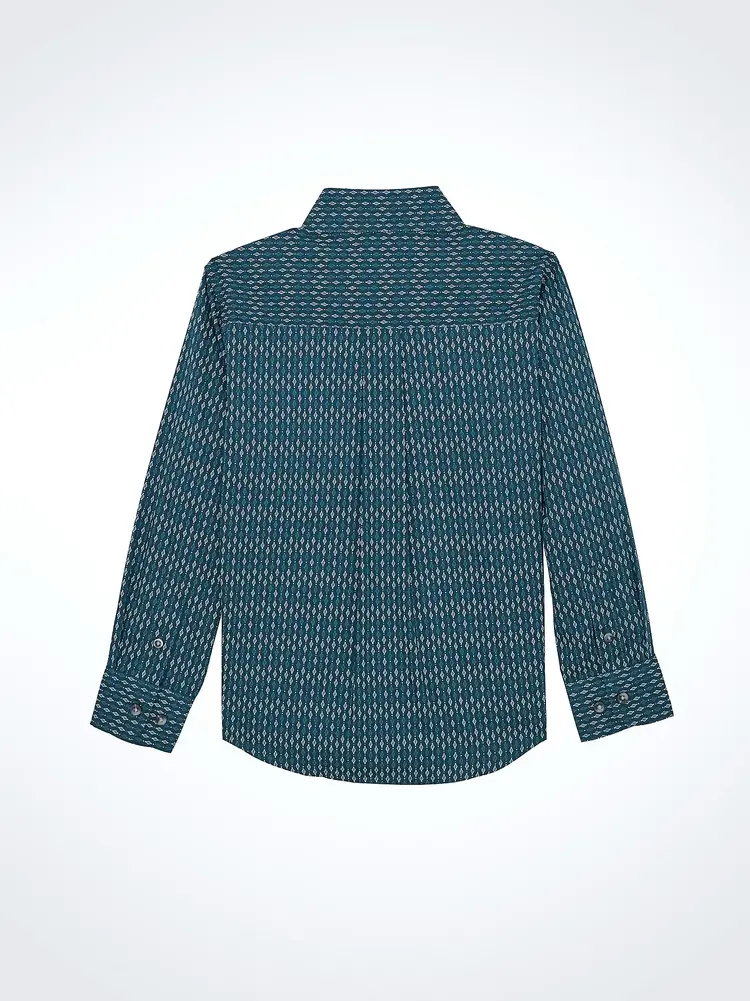 Wrangler Youth Classic Button Down Navy Ink