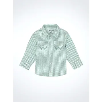 Wrangler Infant Toddler Snap Grassy
