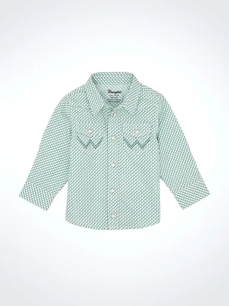 Wrangler Infant Toddler Snap Grassy