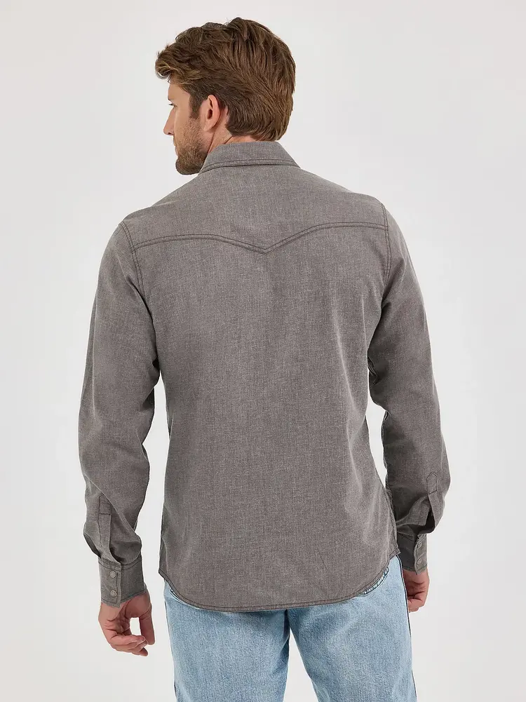 Wrangler Retro Premium Snap Dusty Brown