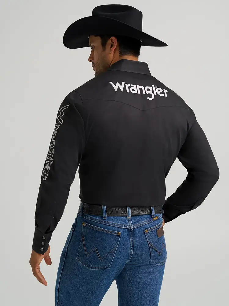 Wrangler Logo Snap Solid Black