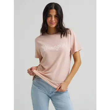 Wrangler Rope Logo Reg Fit Tee Peach Whip Heather