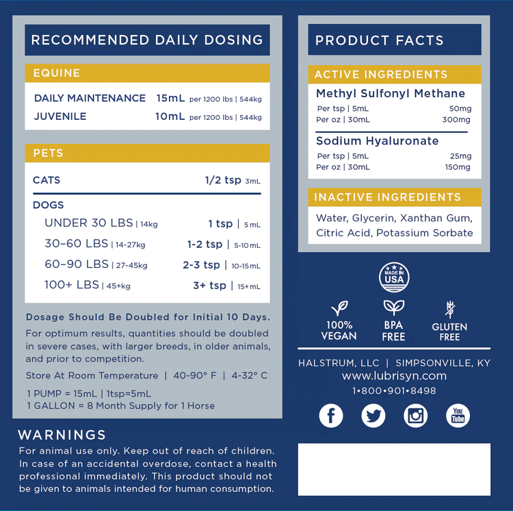 LubriSyn LubriSyn HA Plus 32oz / 946 mL