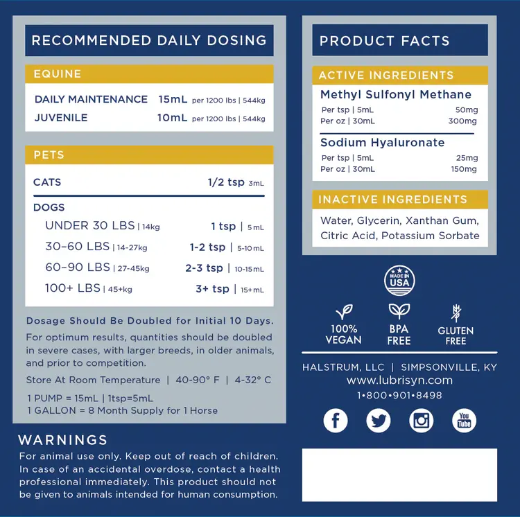 LubriSyn LubriSyn HA Plus 16oz / 473 mL