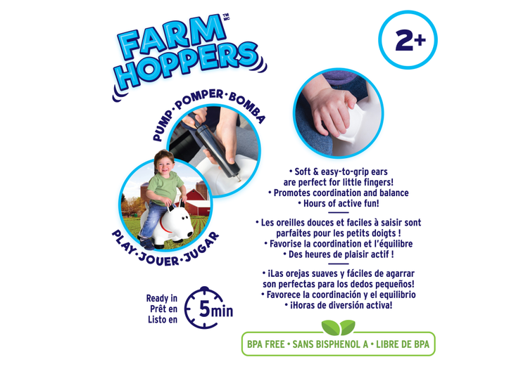 Farm Hoppers Jumping Animals White Dog