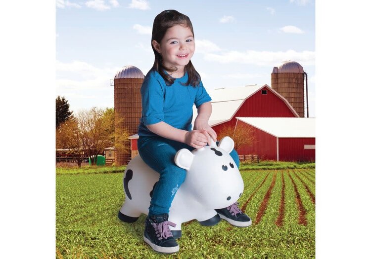 Farm Hoppers Jumping Animals White Cow