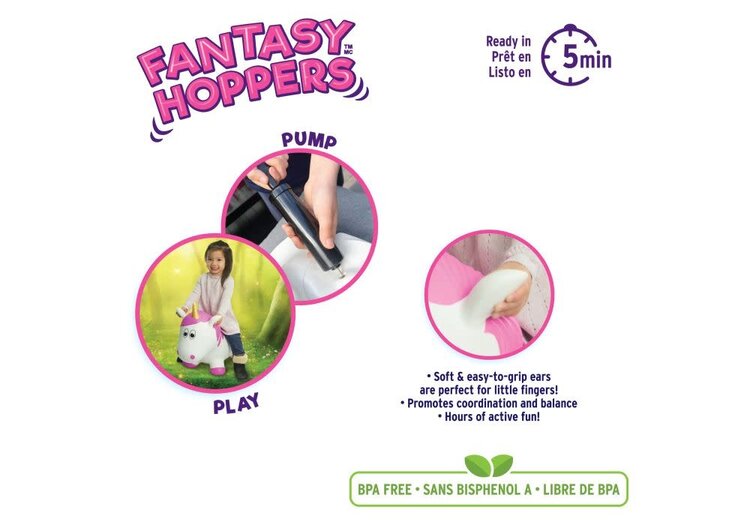 Farm Hoppers Jumping Animals Pink Unicorn
