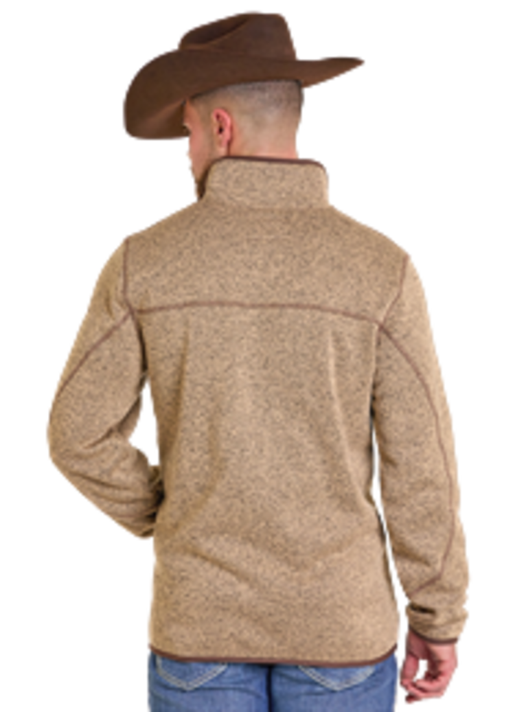 Powder River Melange Henley Pullover Brown
