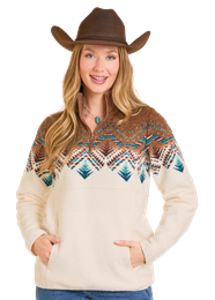 Powder River Border Berber Pullover Cream