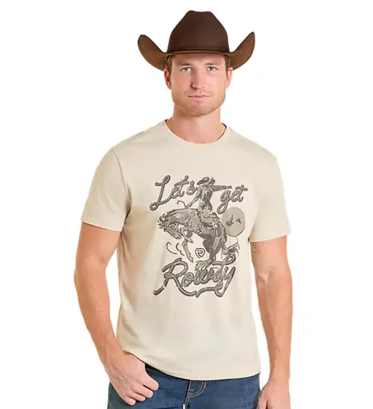 Rock & Roll Denim Rowdy Graphic Tee Natural