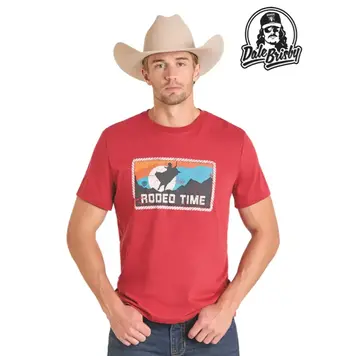 Rock & Roll Denim Rodeo Time Graphic Tee Red
