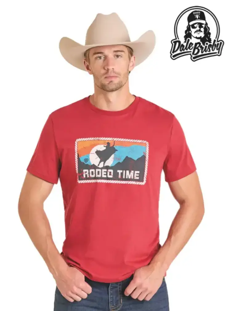 Rock & Roll Denim Rodeo Time Graphic Tee Red