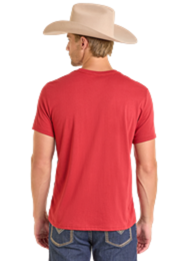 Rock & Roll Denim Rodeo Time Graphic Tee Red