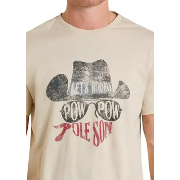 Rock & Roll Denim Pow Pow Graphic Tee Natural