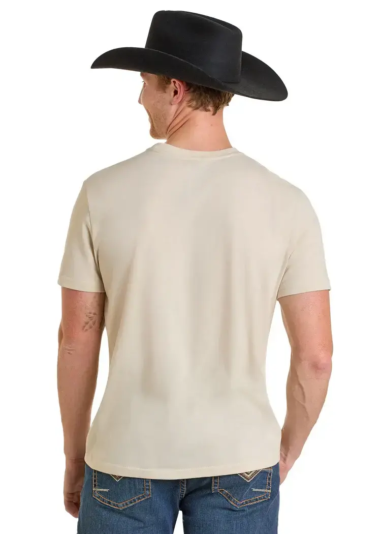 Rock & Roll Denim Pow Pow Graphic Tee Natural