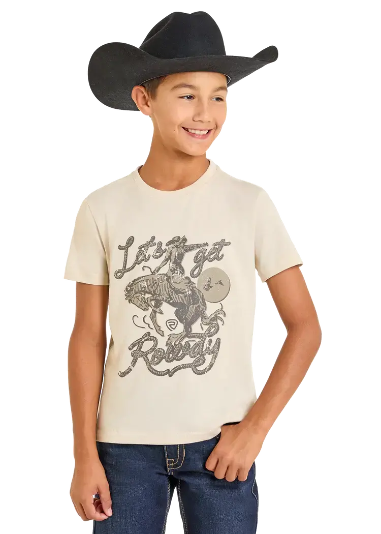 Rock & Roll Denim Youth Rowdy Graphic Tee Natural