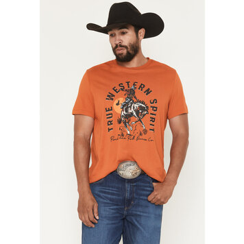Rock & Roll Denim Bronco Rider Tee Orange