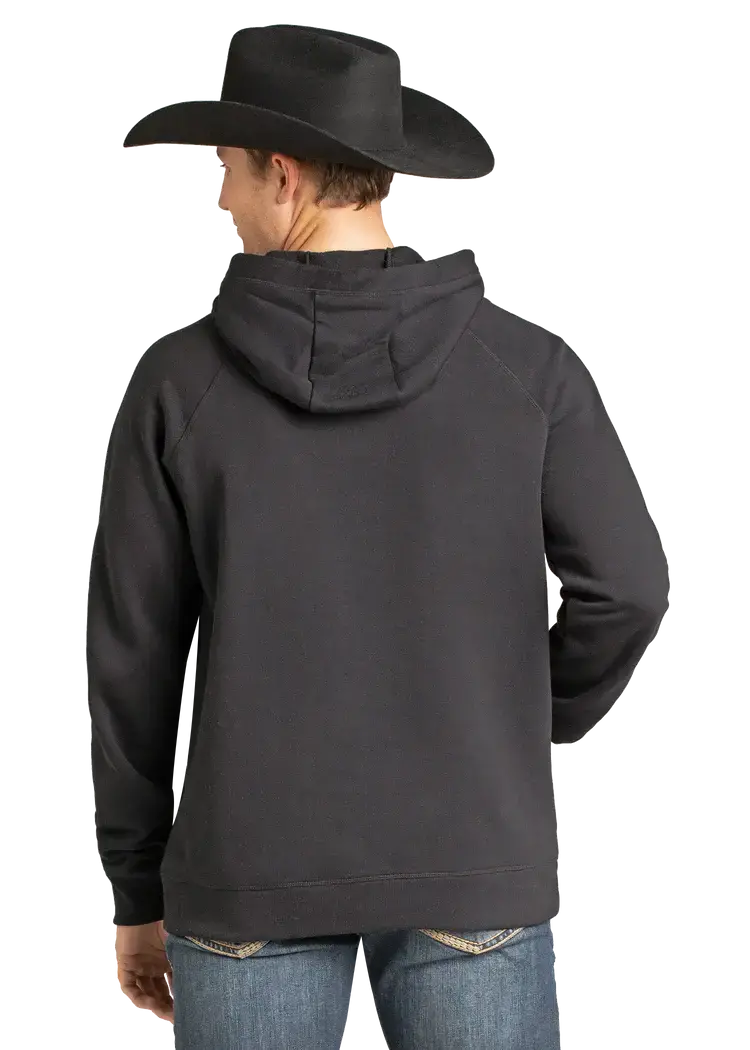 Rock & Roll Denim Cowboy Nation Skull Hoodie Black