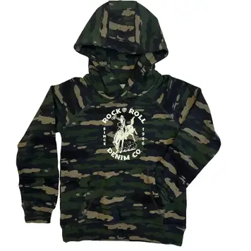 Rock & Roll Denim Youth Graphic Camo Hoodie