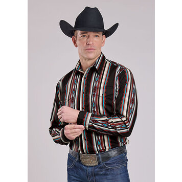 Roper Vertical Serape Stripe Snap