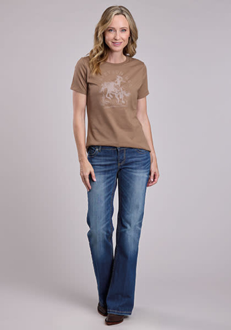 Stetson Horse Rider Tee Brown