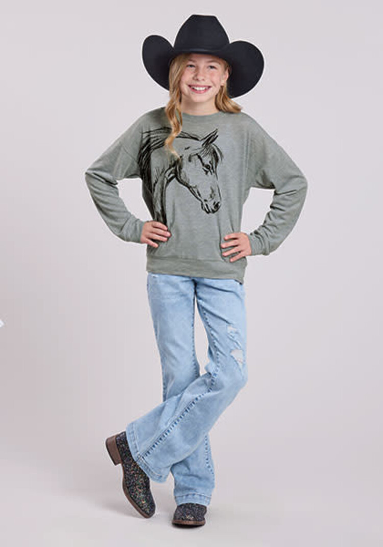 Roper Youth Horse Boxy Fit Grey