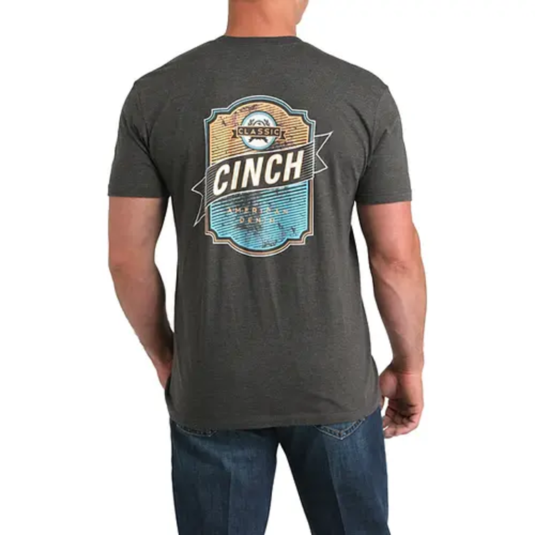 Cinch Classic Graphic Logo Tee Charcoal