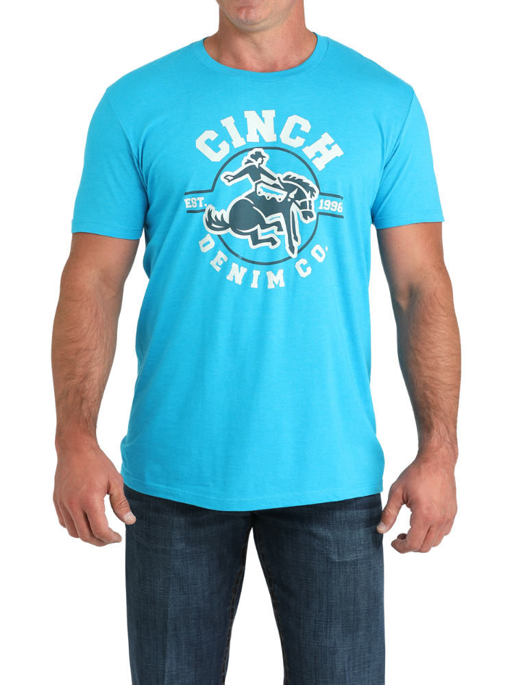 Cinch Bronc Denim Co Tee Blue