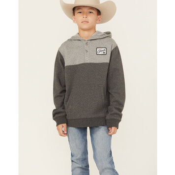 Cinch Youth 1/4 Button Down Hooded Pullover