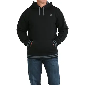 Cinch Arm Logo Pullover Hoodie Black