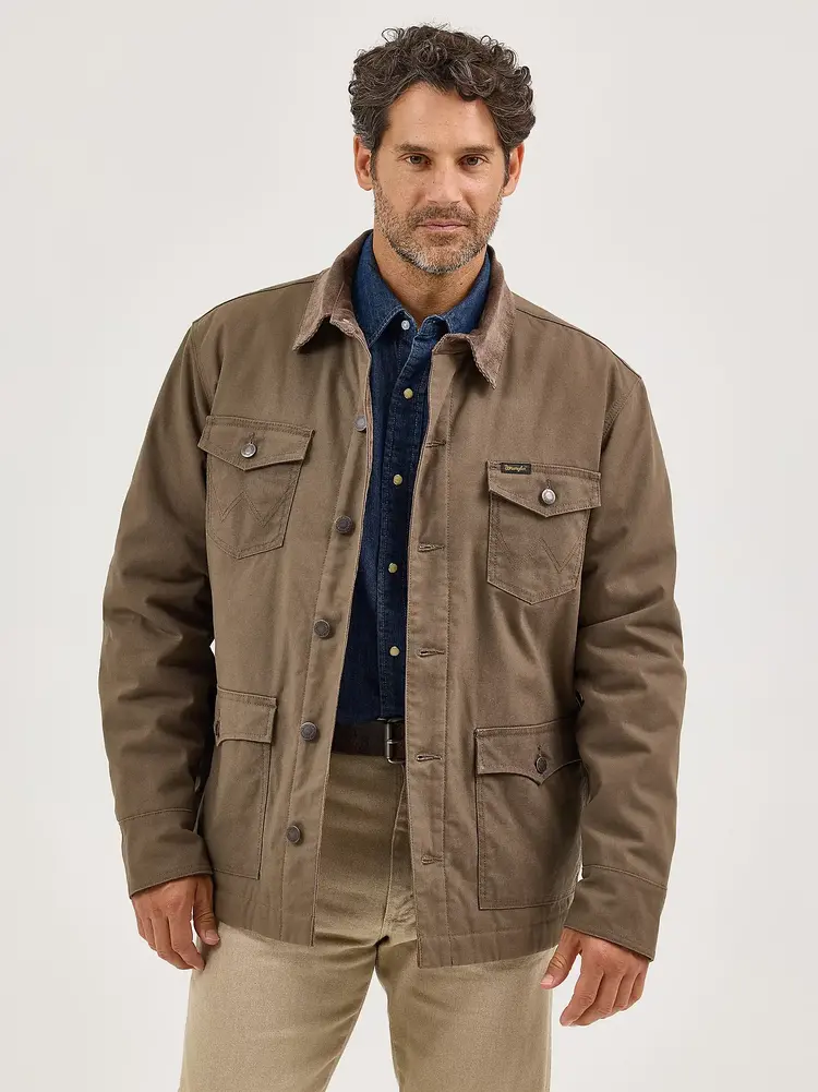 Wrangler Lined Canvas Barn Coat