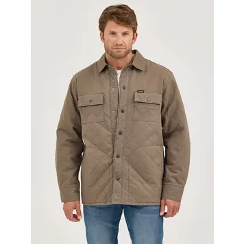 Wrangler Reversible Quilted Shirt Jacket Chocolate Chip