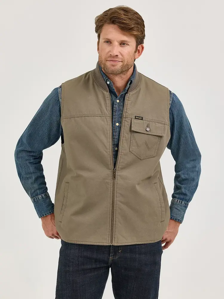Wrangler Quilt Lined Rancher Vest