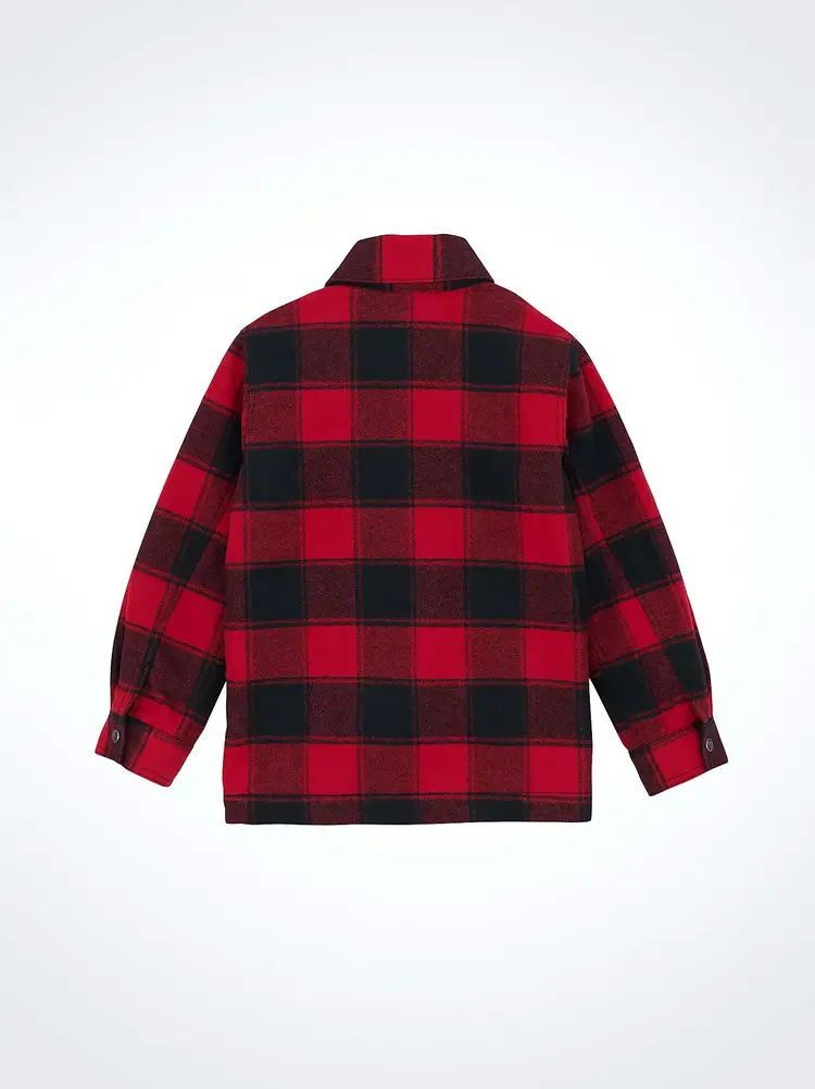 Wrangler Youth Quilt Lined Flannel Shirt Jacket Red