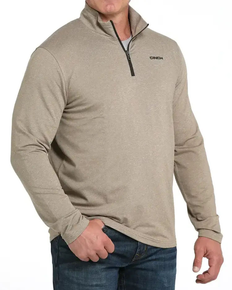 Cinch Arenaflex 1/4 Zip Pullover Tan