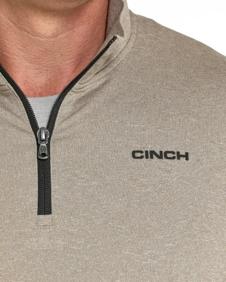 Cinch Arenaflex 1/4 Zip Pullover Tan