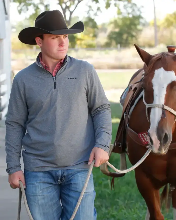 Cinch Arenaflex 1/4 Zip Pullover Charcoal