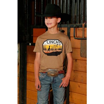 Cinch Youth Bird Dog Tee Brown
