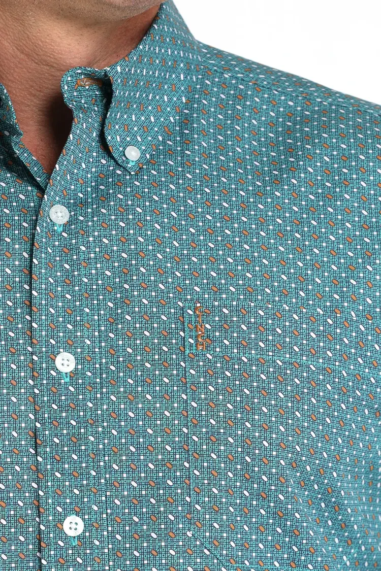 Cinch Sprinkle Button Down Modern Fit Turquoise