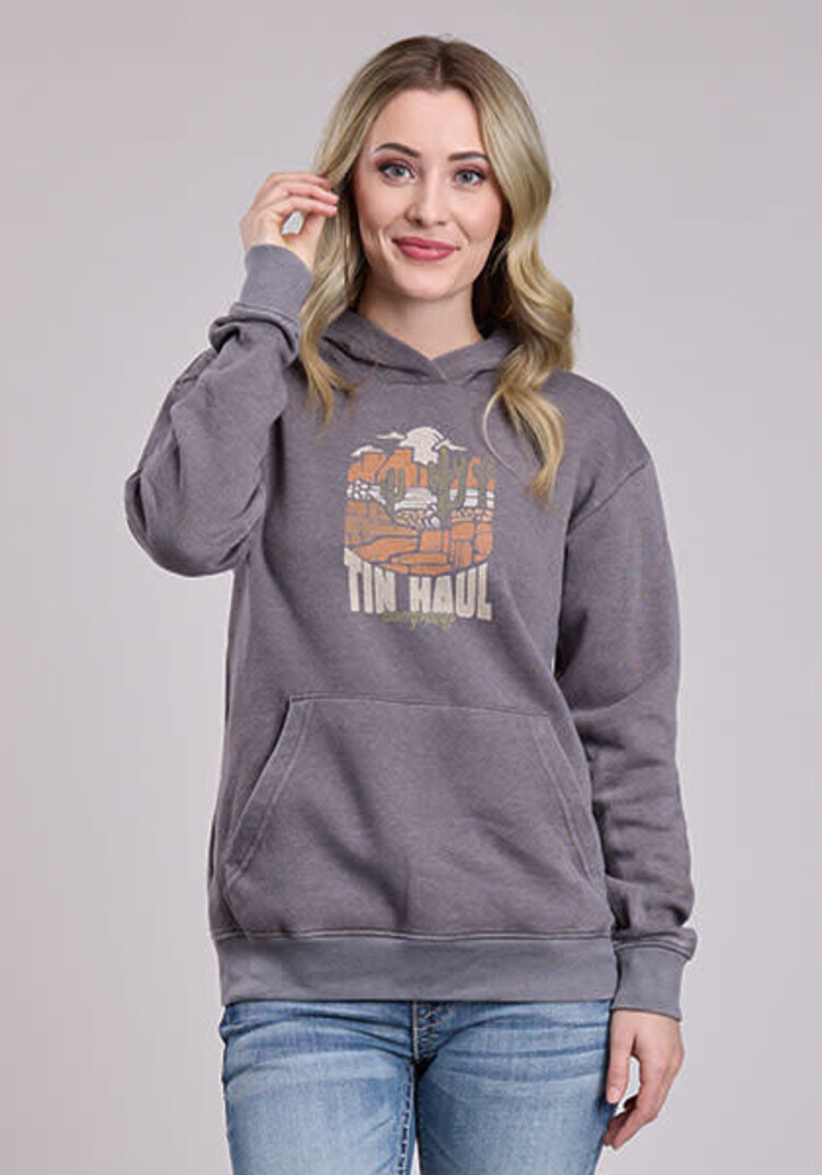 Tin Haul Desert Scene Graphic Hoodie Grey