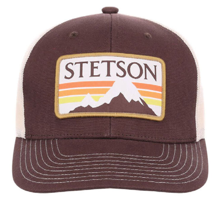 Stetson Glacier Mountain Patch Cap Brown