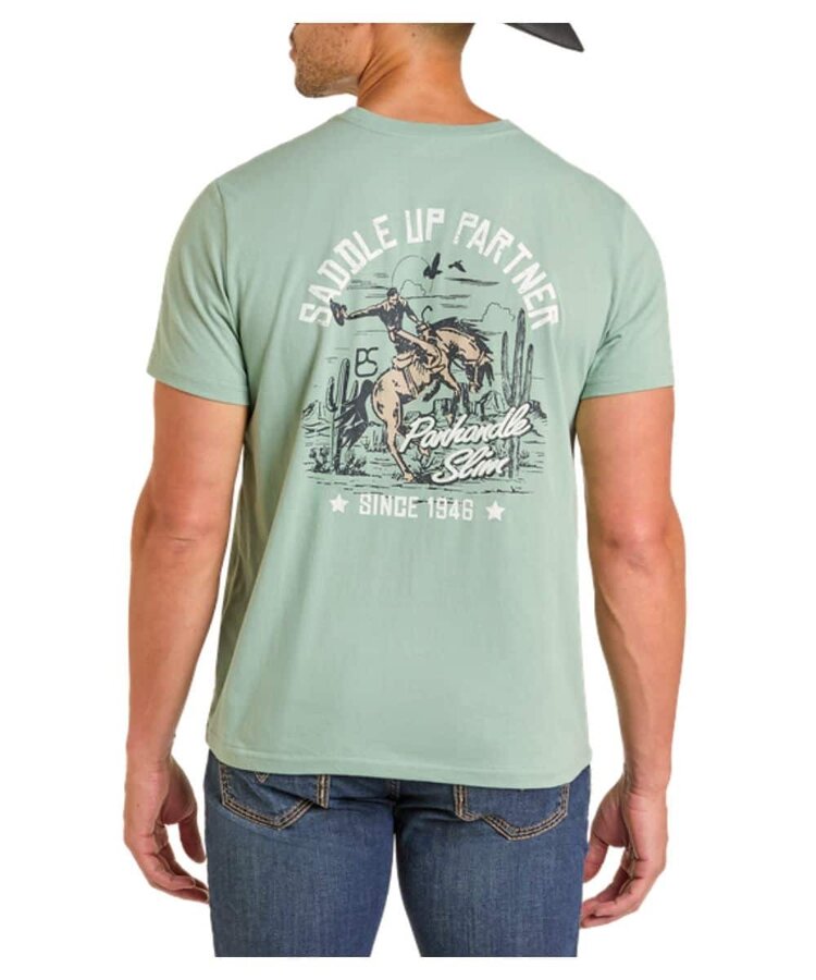 Panhandle Western Wear Saddle Up Graphic Tee Jade