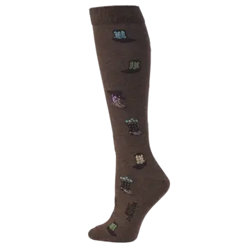 Boot Doctor Ladies Boot Print Over The Calf Brown