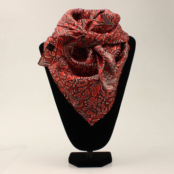 M&F Western Products Red Floral Wild Rag