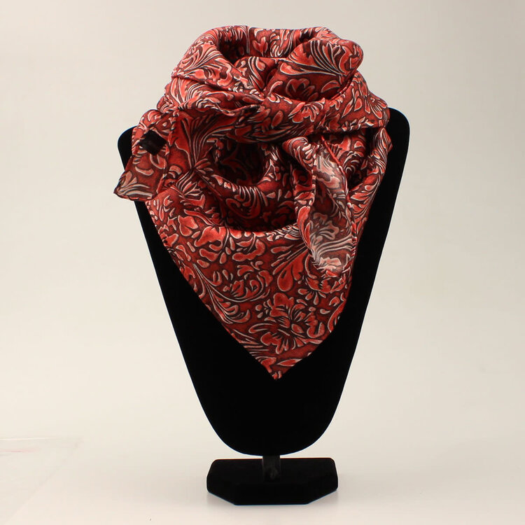 M&F Western Products Red Floral Wild Rag