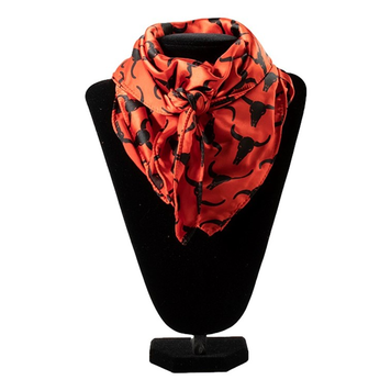 M&F Western Products Skull Print Wild Rag Red