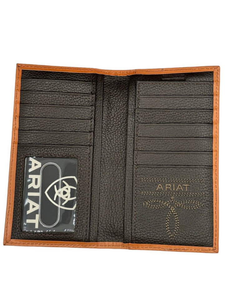 Ariat Accessories Floral Embossed Leather With Logo Rodeo Wallet