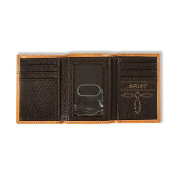 Ariat Accessories Hair On Basket Weave Trifold Wallet